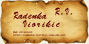 Radenka Viorikić vizit kartica